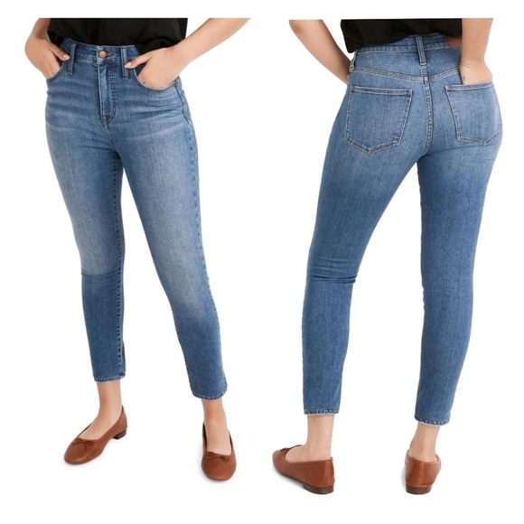 Madewell Denim - Madewell Petite Curvy High-Rise Skinny Crop Jeans in Dalstrom Wash 26P BIN2